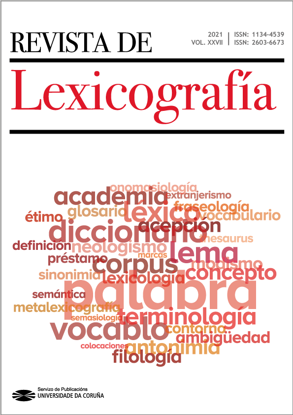 Revista de Lexicografía, número 27