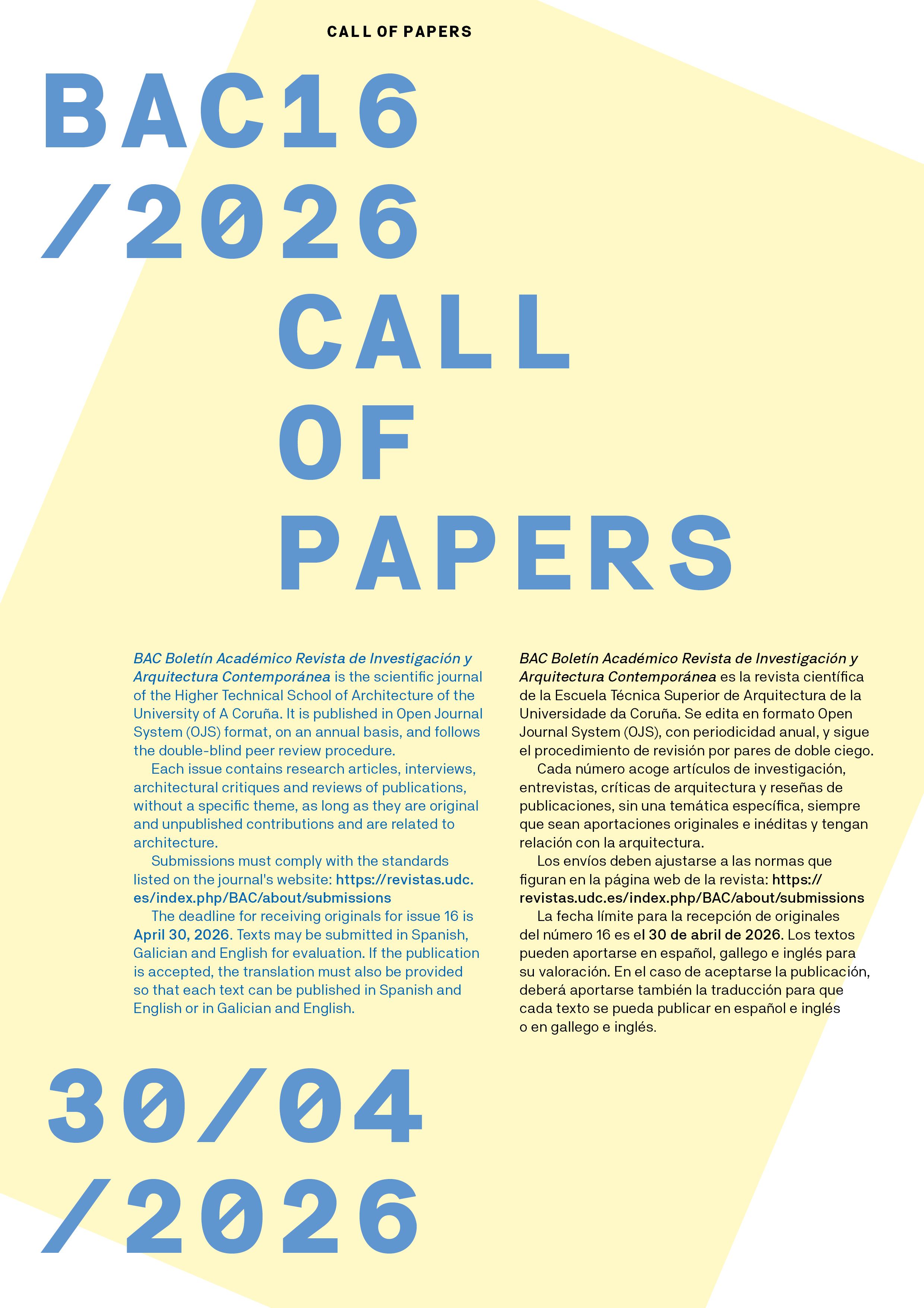 Call of Papers BAC16